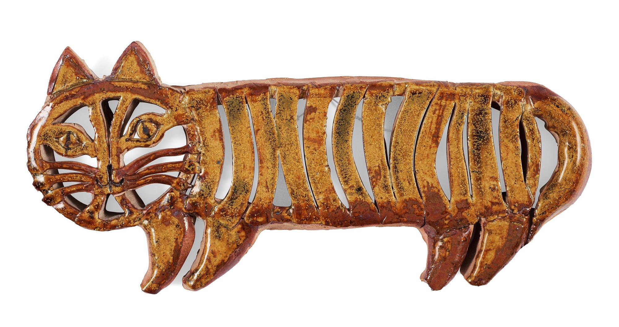 A Lisa Larson stoneware relief, Gustavsberg.