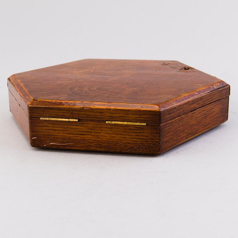 A Fabergé wooden box, Russia early 20th Century.