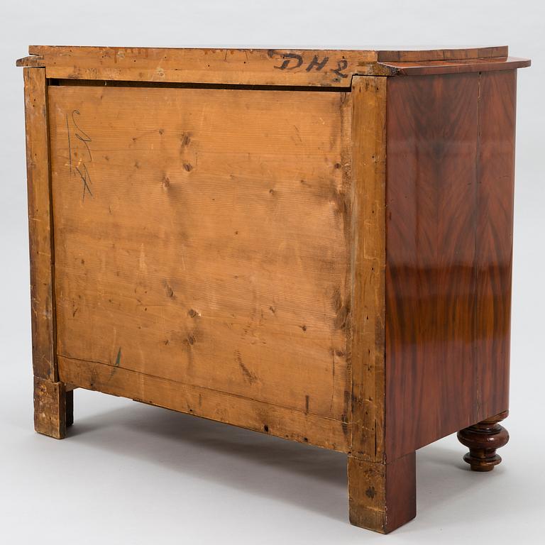 A Russian latter half of the 19th century chest of drawers in mahogany.