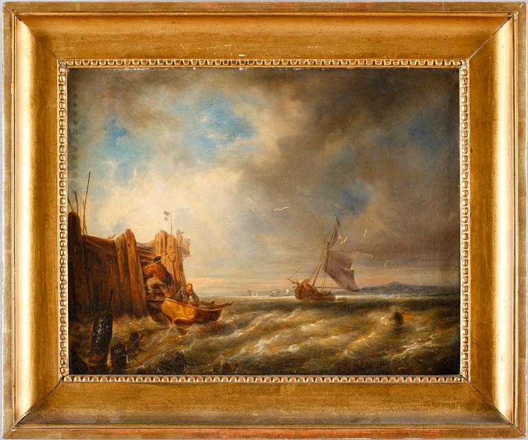 ANDREAS ACHENBACH, olja på duk, signerad A Achenbach, otydligt daterad -55.