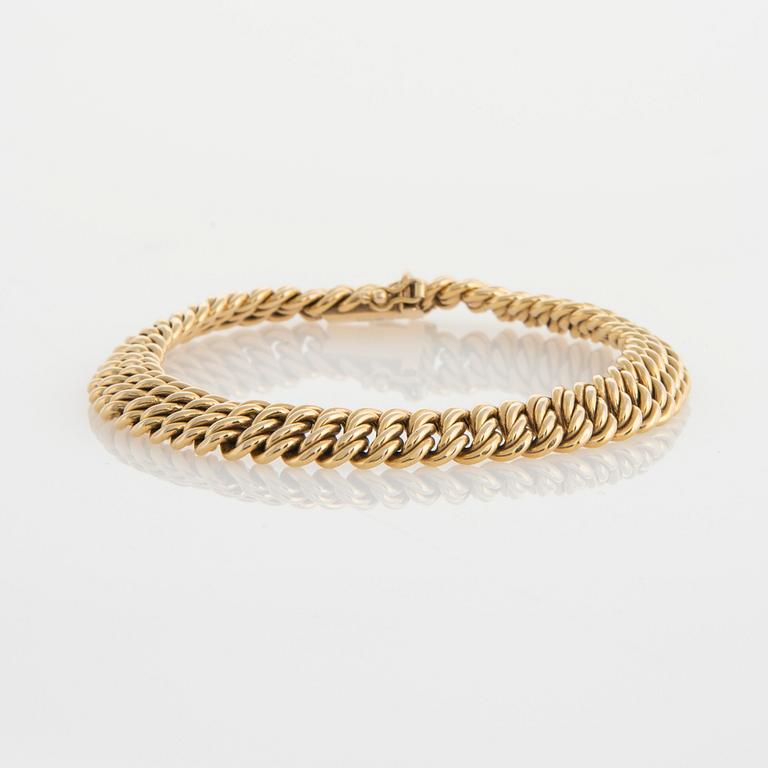 ARMBAND, 14K guld. Vikt ca 21 g.