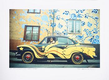 Carl Johan De Geer, färglitografi, signerad 4/50.