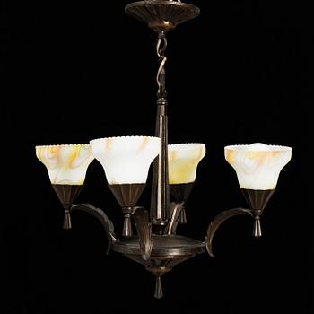 A 1920s-30s Art Deco ceiling light.