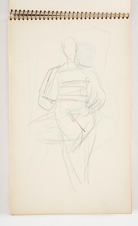 Lotte Laserstein, 3 skissböcker med blyertsteckningar.