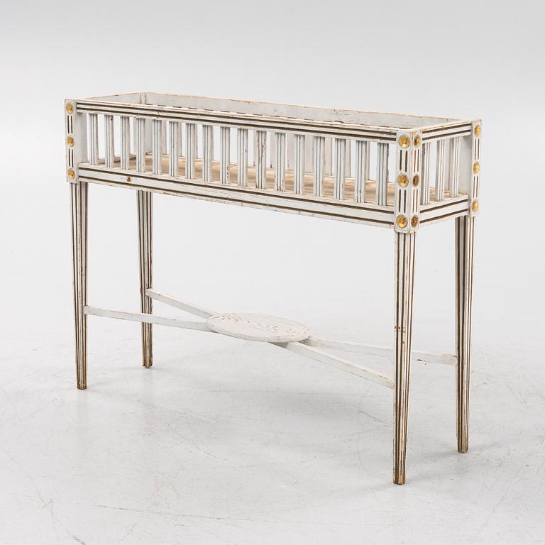 A Gustavian-style planter table, early 20th century.