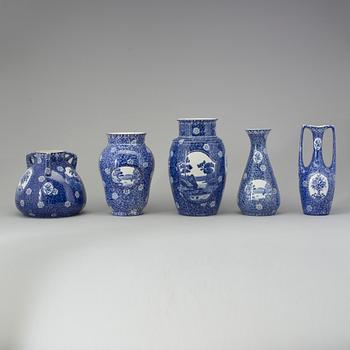 16 ironstone china vases by Rörstrand, first quarter of the 20th century.