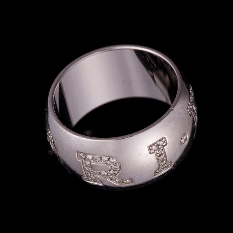 SORMUS, 18K valkokultaa. Bvlgari Monologo, Italia. Paino n. 12,9 g.