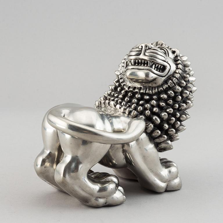 Anna Petrus, a pewter sculpture of a lion by Svenskt Tenn, Stockholm 1993.