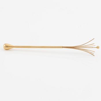 Champagne whisk, 18K gold,