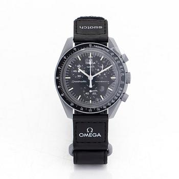 Swatch/Omega, MoonSwatch, Mission to the Moon, kronograf, armbandsur, 42 mm.