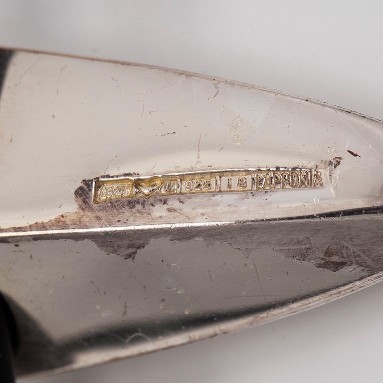 Ulla Poropudas, jewellery set, 4 pieces, silver, acrylic, Lapponia 1986.