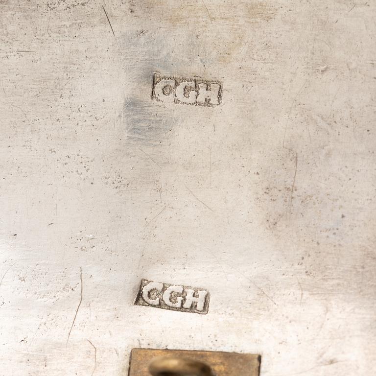 Folk costume jewellery, silver with glass stones.