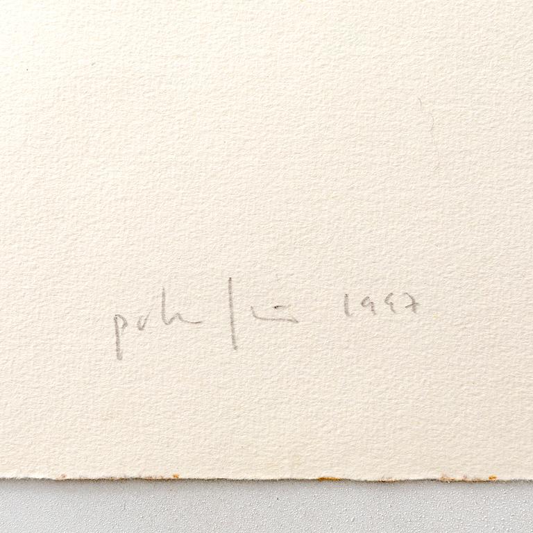 Peter Frie,  etching monotypi signd and dated 1997.