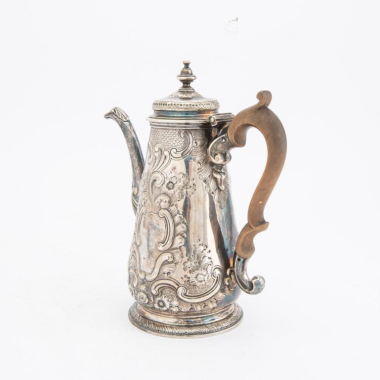 Kaffekanna silver London England 1700-/1800-tal.