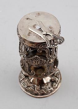 VAXSTAPELHÅLLARE, silver, Christian Hammer, Stockholm 1854. Vikt ca 145 gram.
