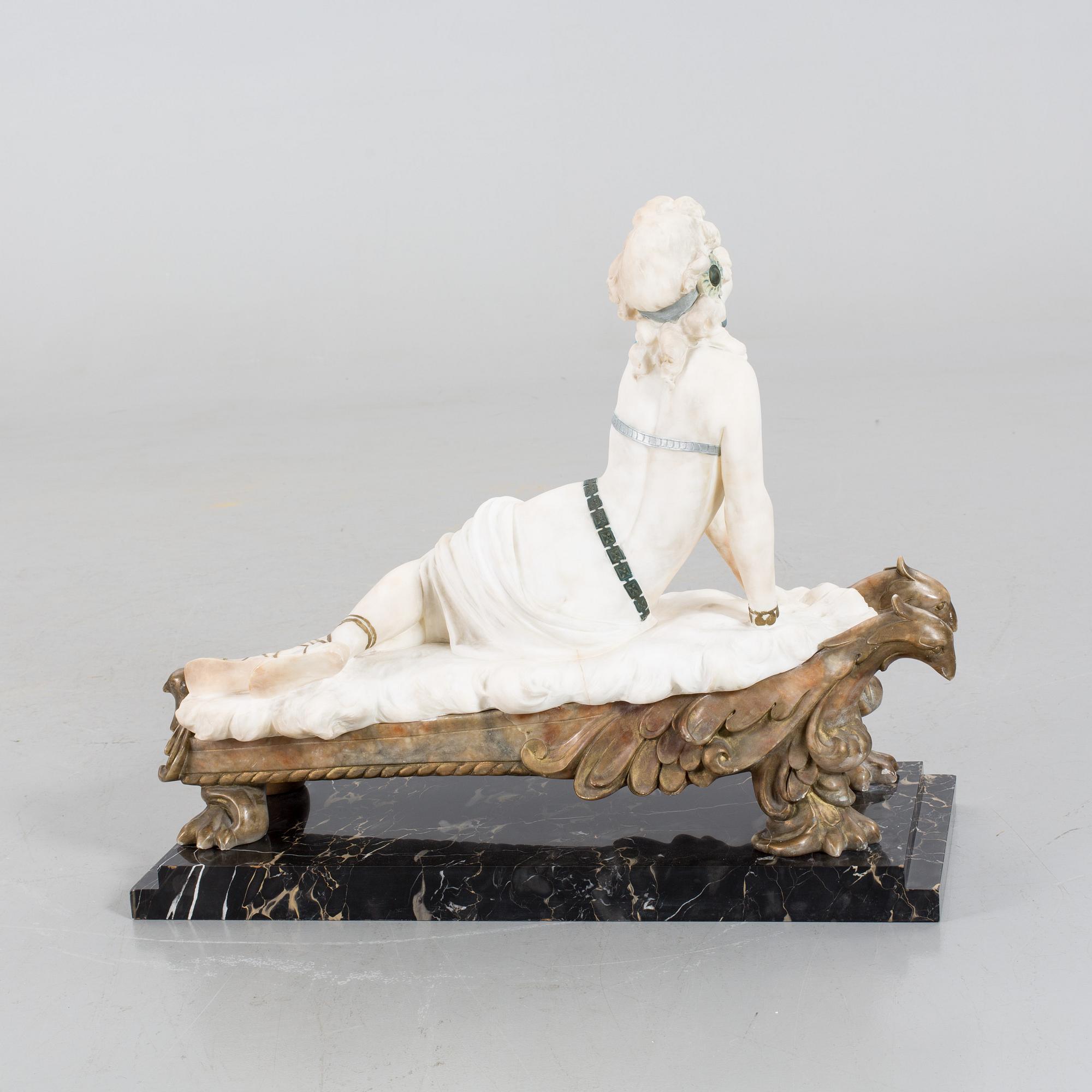 DANTE ZOI, alabaster signed and dated v-1924.