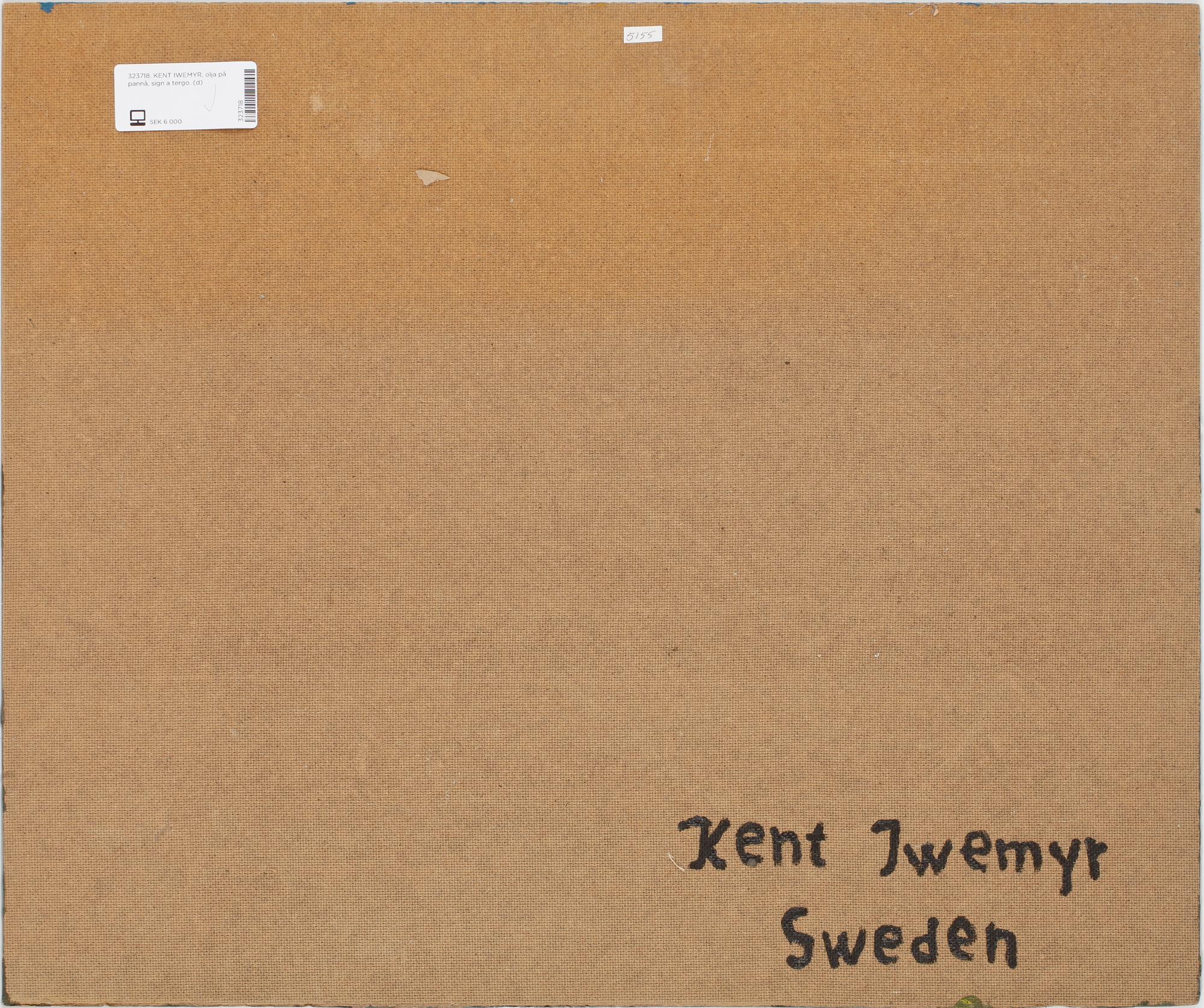 KENT IWEMYR, olja på pannå, sign a tergo.