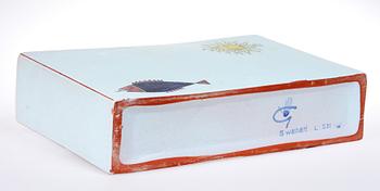 VAS samt FAT, fajans, "Karneval", Stig Lindberg, Gustavsberg studio, 1950-tal.