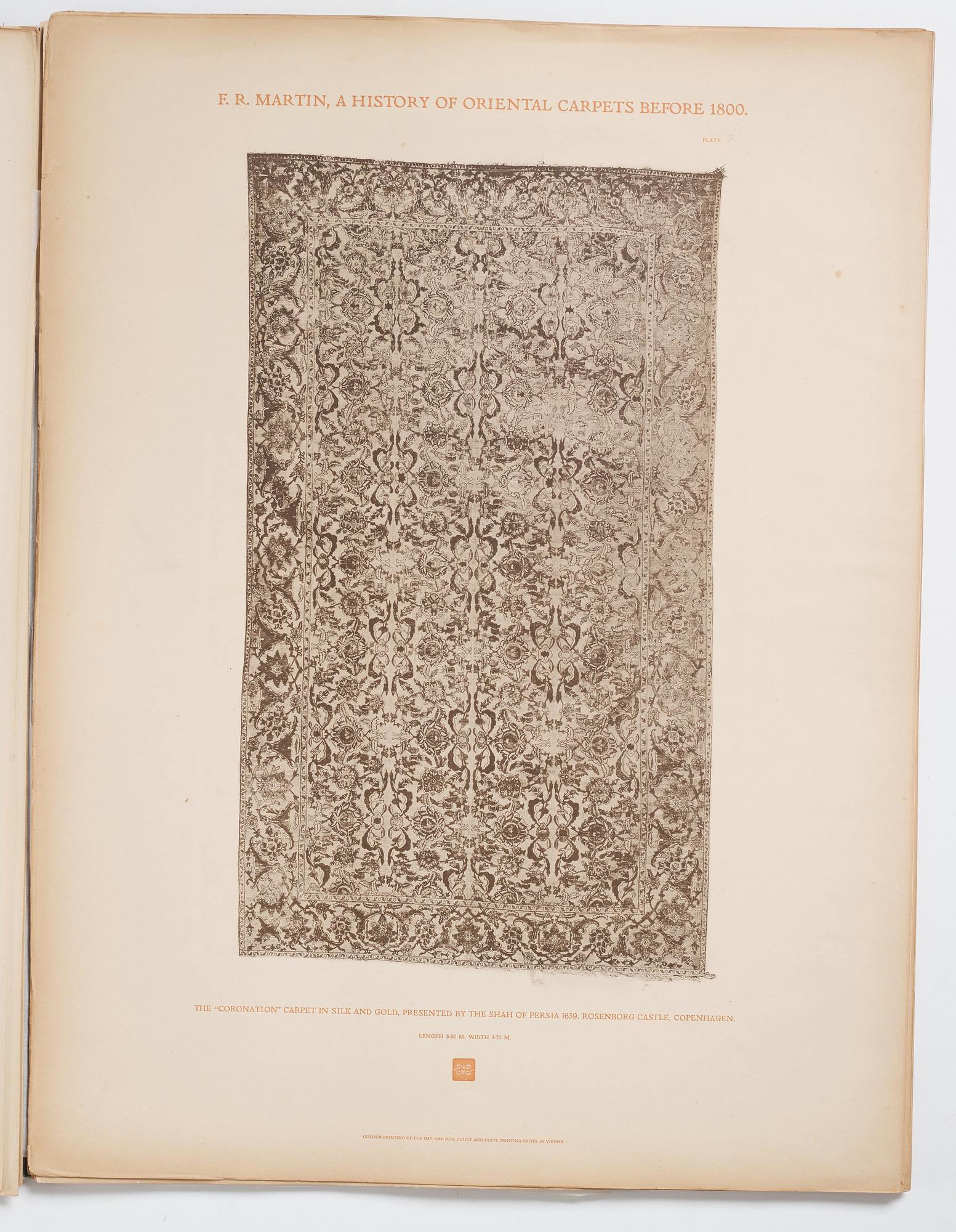 Fredrik Robert Martin: 'A History of Oriental Carpets before 1800,' Vienna, 1906.