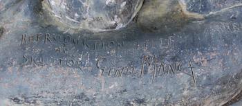 TRÄDGÅRDSSKULPTUR, cement,  sign Gino Mancha.
