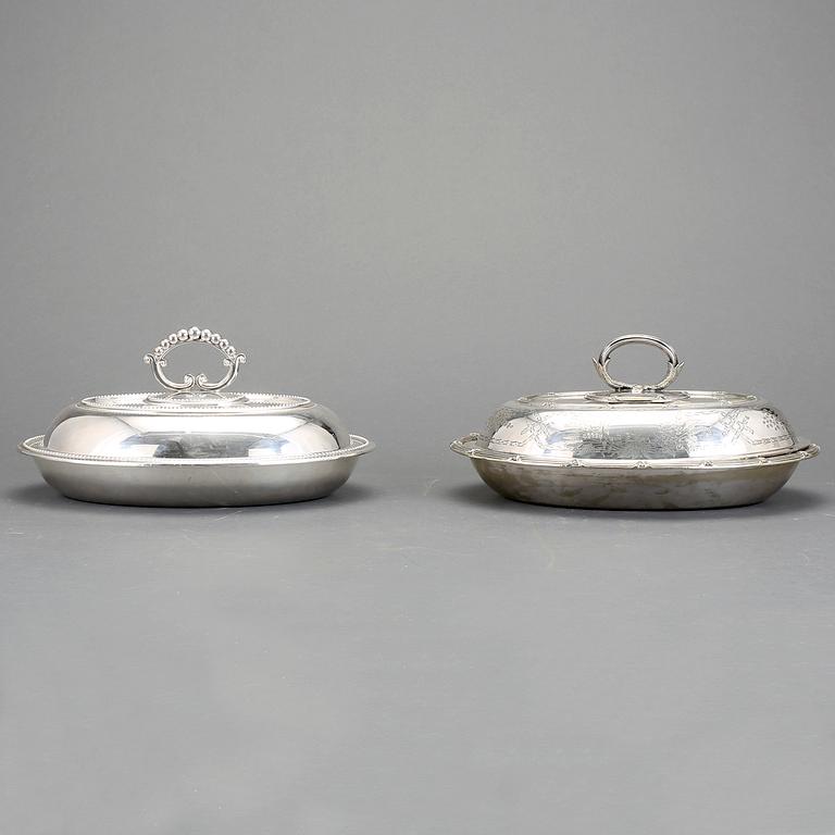 DUBBELKAROTTER, 2 st, pläter, England, 1900-talets första hälft.