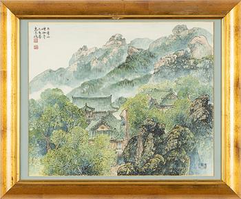 Unidentified artist, ink and colour on paper, Korea 20th century.