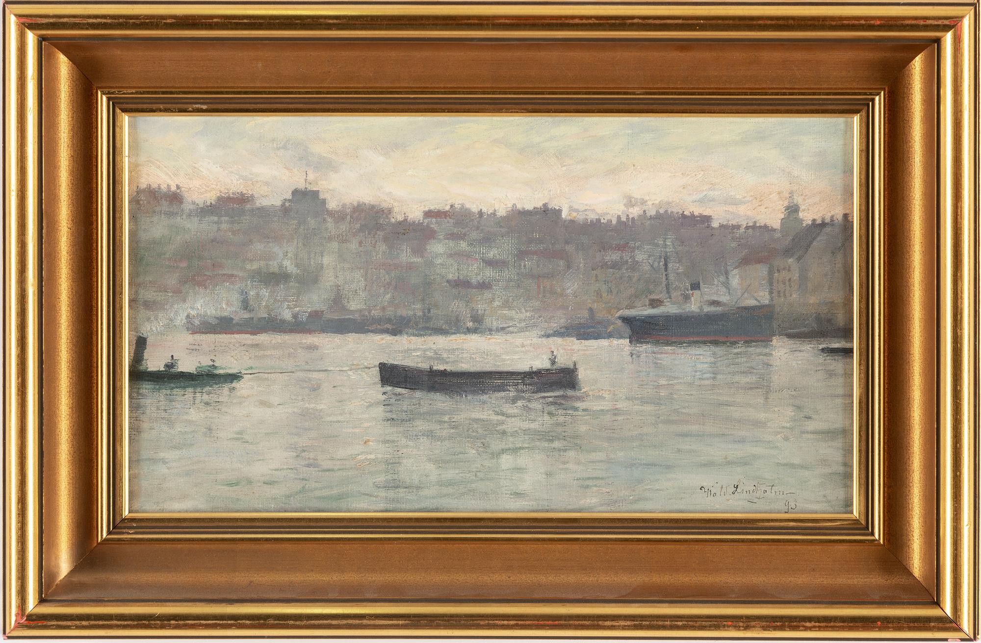 WALDEMAR LINDHOLM, oil on canvas/paper-panel, signed and dated -93.