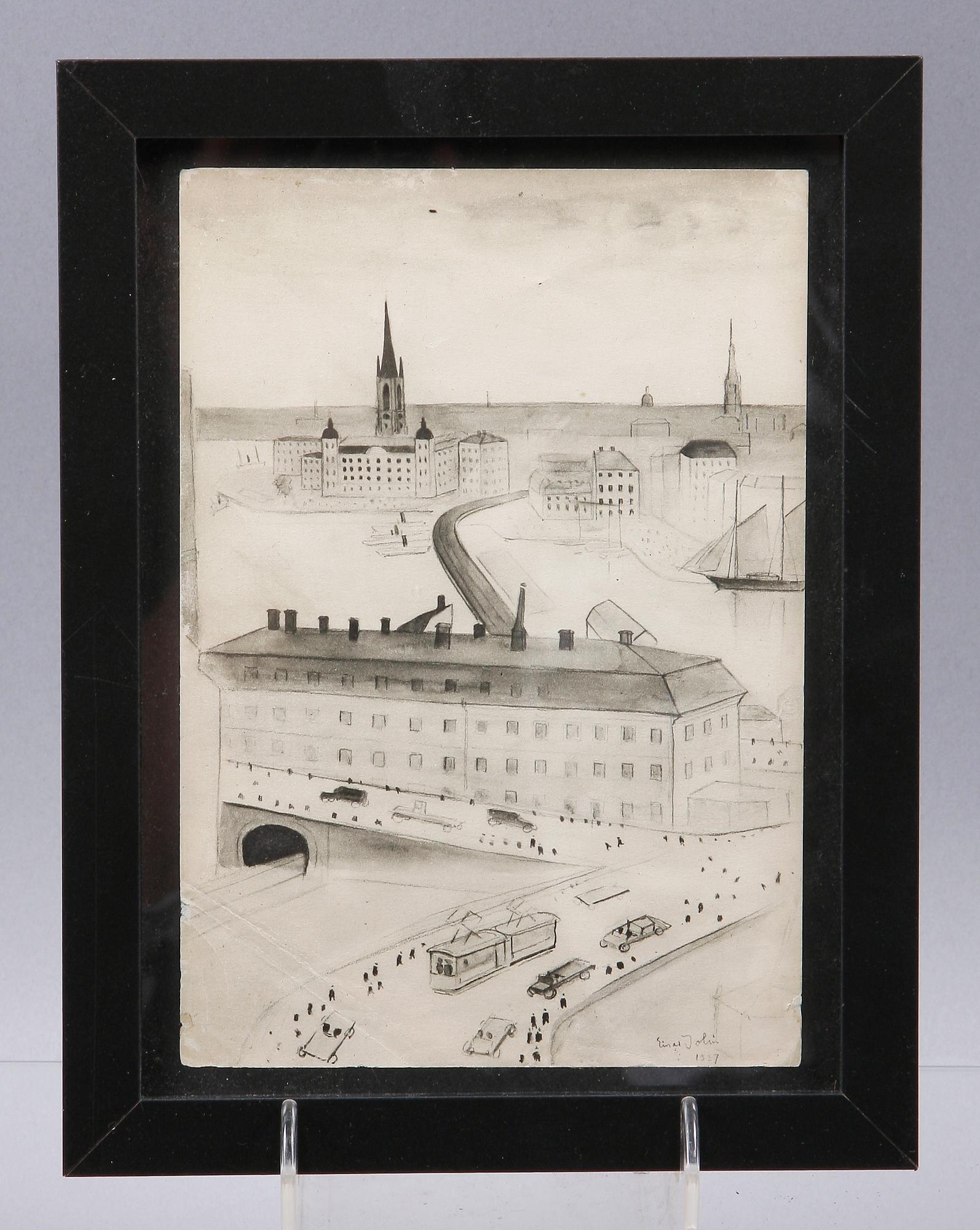 JOLIN, EINAR, ljustryck, sign och dat i trycket 1927.
