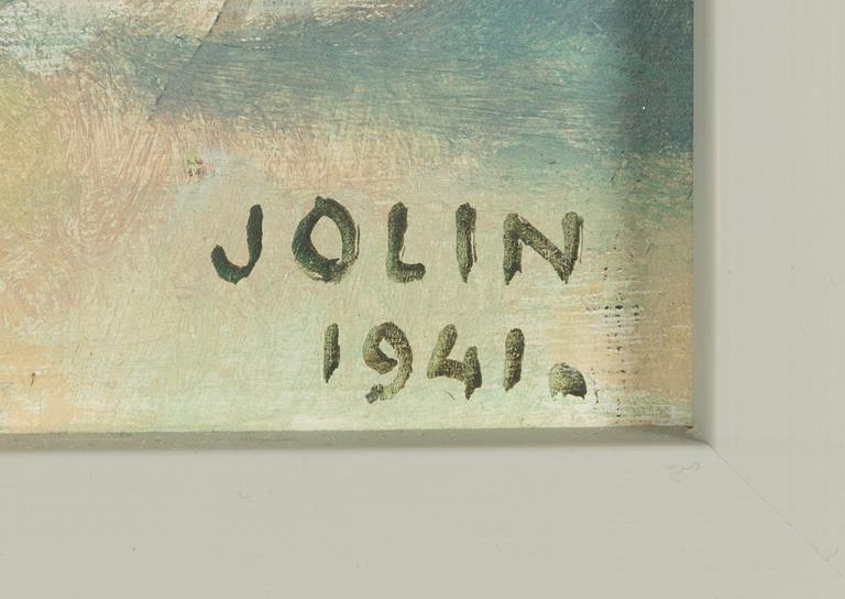 Einar Jolin, Landscape with resting deer.