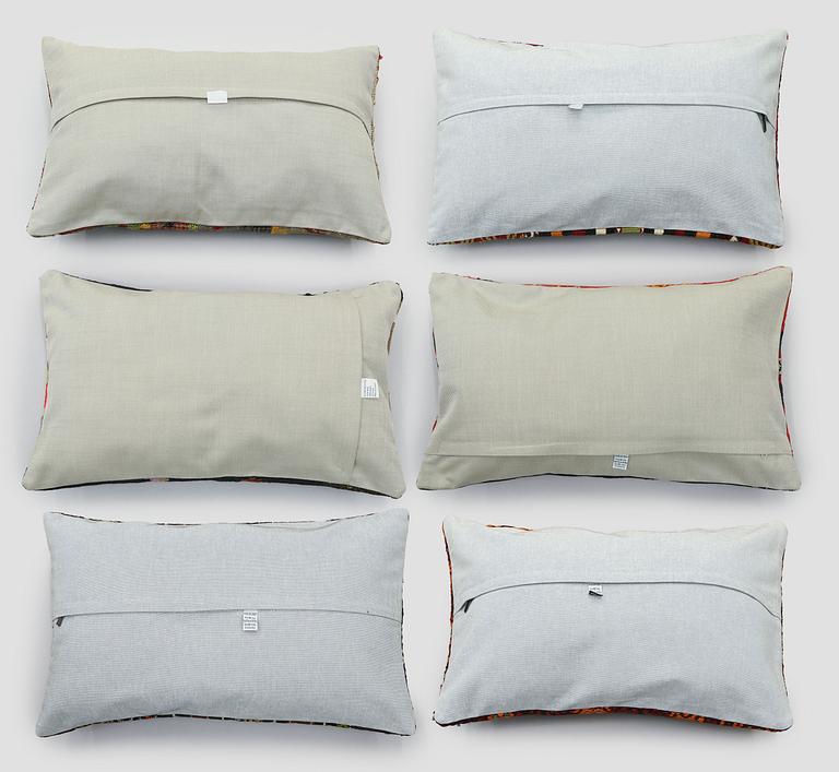 Six Kilim cushion covers, approx. 60 x 40 cm.
