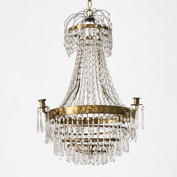 A Late Empire chandelier, 19th century.