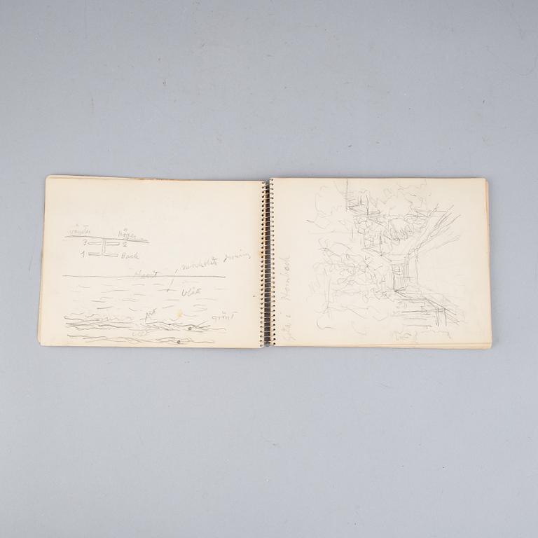 Two sketch books by Carl Kylberg.
