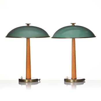 Erik Tidstrand, a pair of table lamps, model "29595", Nordiska Kompaniet, 1930s.