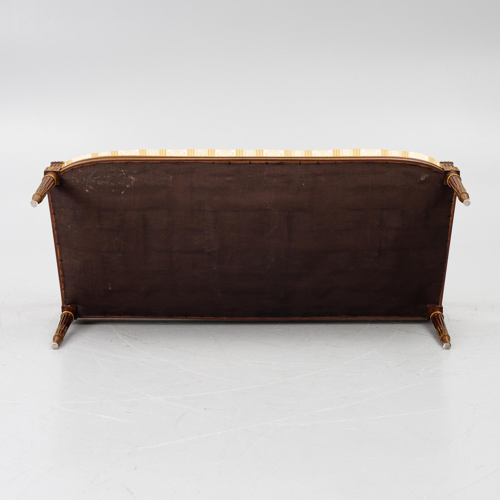A seven-piece seating group, Louis XVI style, early 20th Century.
