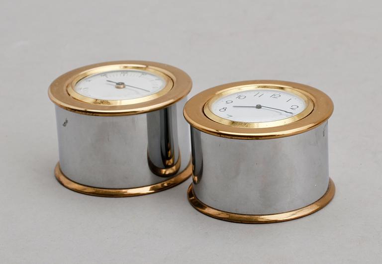 KLOCKA OCH TERMOMETER, mässing och metall, "Cylinder 2000", Staffan Englesson.