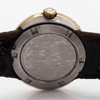 Omega, Dynamic Lady, rannekello, 29 x 26 mm, kullattu, automaattinen, 1970-luku.