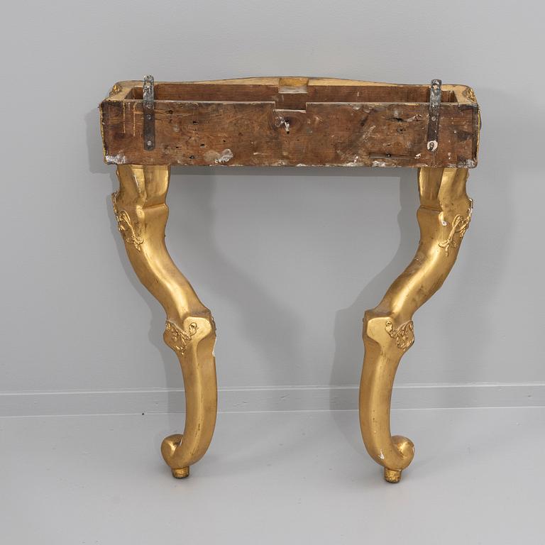Mirror with console table, Neo-Rococo, second half of the 19th century.
