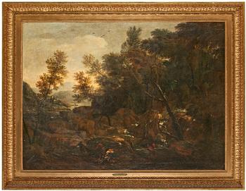 304. Salvator Rosa Circle of, Italian landscape.