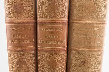 BOOKS, 3 vol "Old Stockholm House" and "Nickodemus Tessin dy's study trips Osvald Sirén.