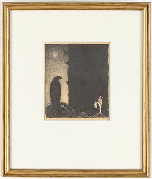 JOHN BAUER, 10 litografier, ur sviten "Troll", osignerade.