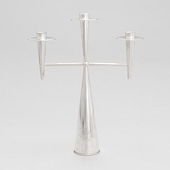 Tapio Wirkkala, Kandelaber TW 202, silver (916), Kultakeskus, Tavastehus 1961.