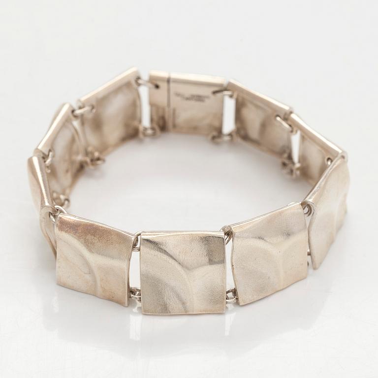 Björn Weckström, bracelet, converted from the necklace "Galactic Peaks", silver, Lapponia 1981.