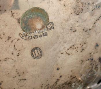 KAFFEKANNA, silver, rokokostil, Danmark, även stämplad K. Anderson, Stockholm 1919. Vikt ca 576 gram.