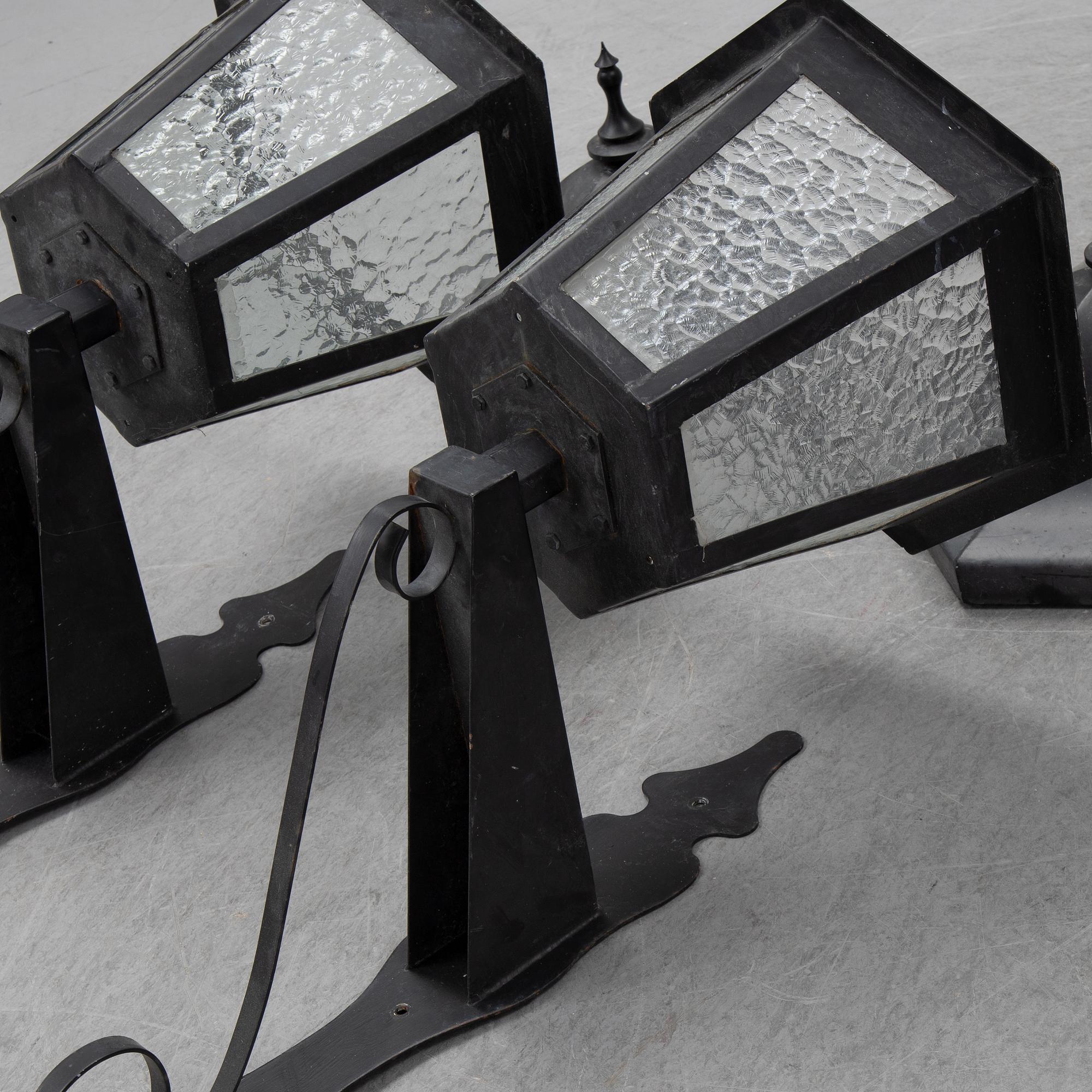 A pair of 1970's wall-lamps.