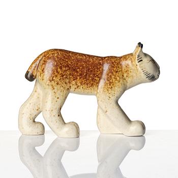 Lisa Larson, Figure, Lynx, stoneware, Gustavsberg for the Nordic Company/WWF.