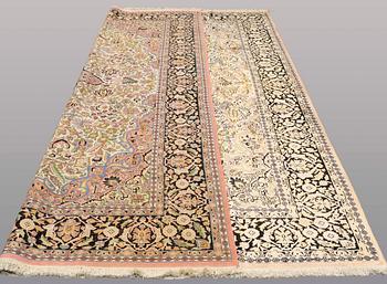 A CARPET, old silk Kashmir, ca 380 x 274 cm.