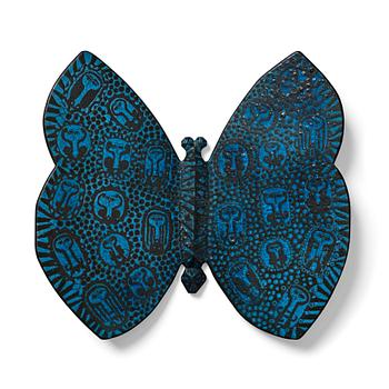 Birger Kaipiainen, a ceramic wall sculpture of a butterfly, Rörstrand, Sweden 1950s.