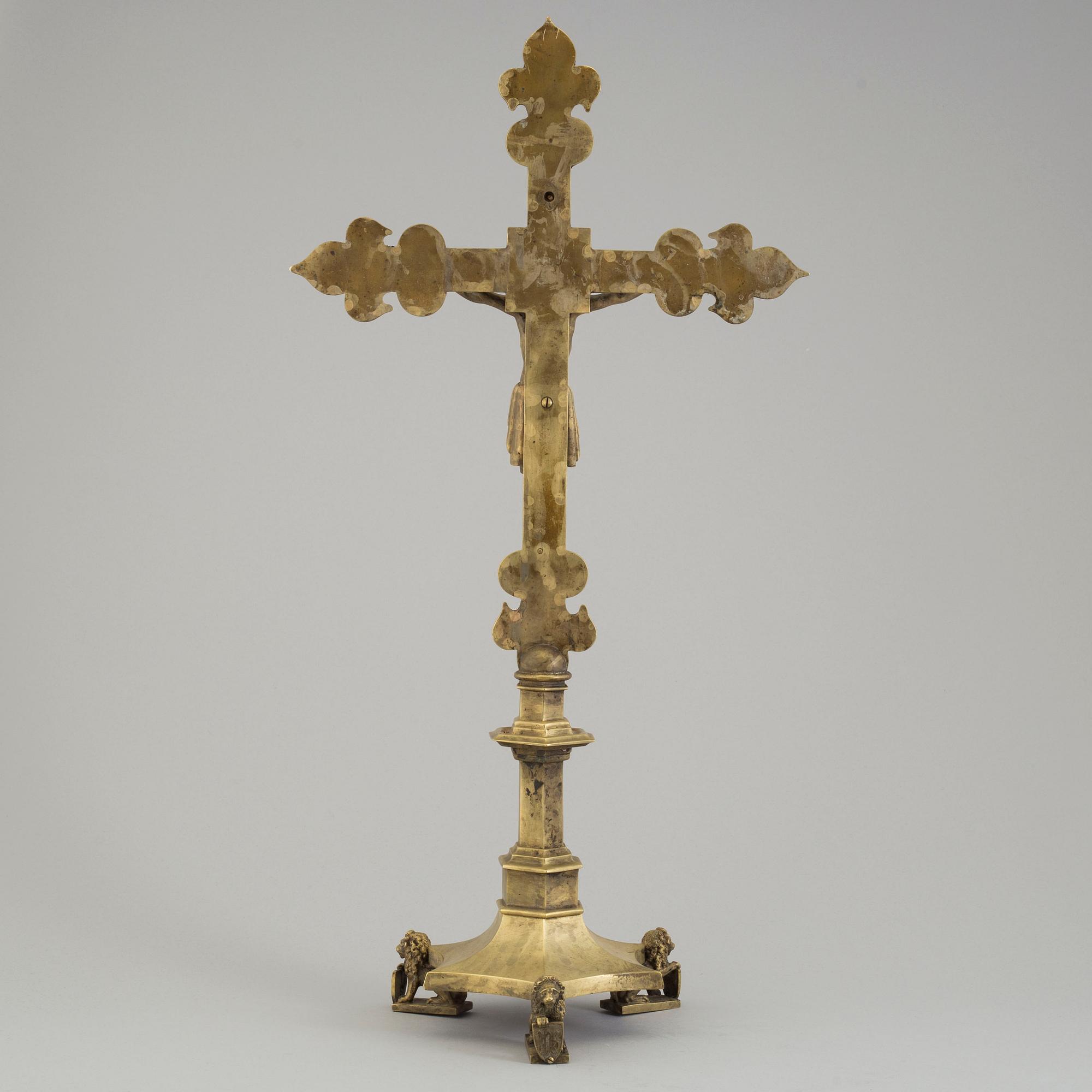 A first half of the 19th century bronze crucifix.