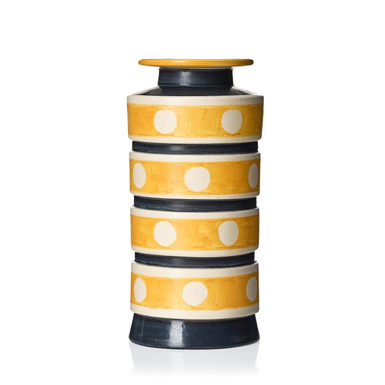 Ewald Dahlskog, a faience vase, model 'D42', Bo Fajans, Sweden 1934-43.