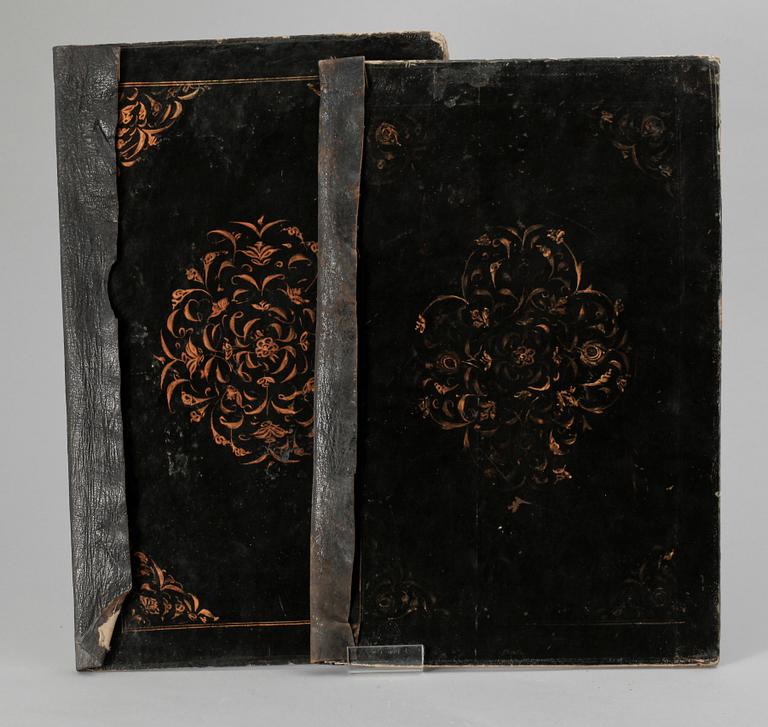 BOKOMSLAG. Troligen Kagar, Iran, 1800-talets mitt.